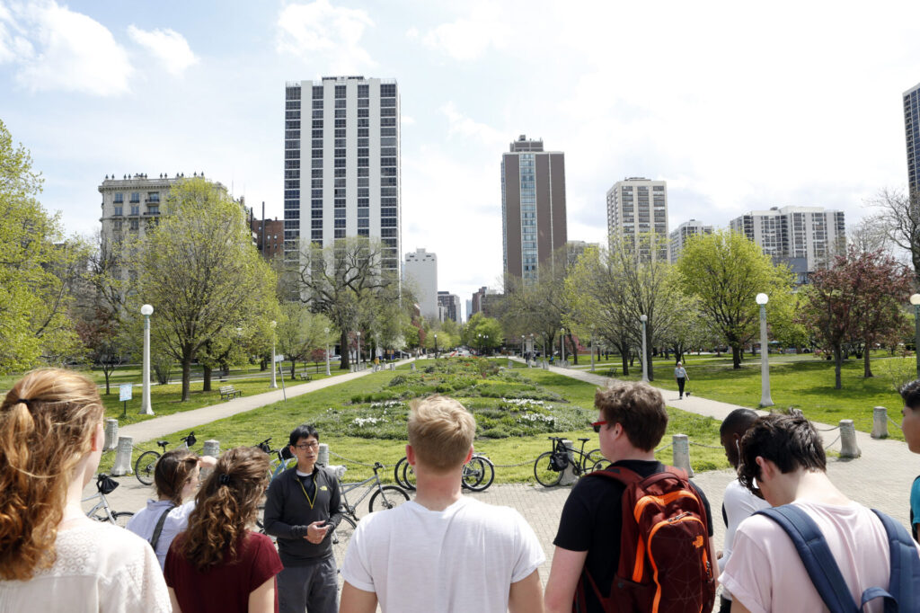 Prospective students learn how North Park University engages the city of Chicago