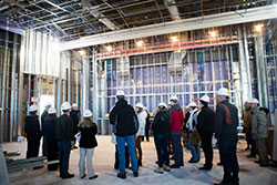 Dave Olson give tour of Johnson Center