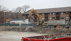 Johnson Center construction in January 2013.