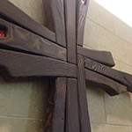 The prayer room cross in the Johnson Center