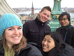 Amanda Detchman and friends in Sweden