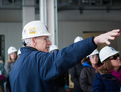 Dave Olson give tour of Johnson Center