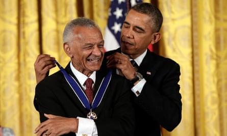 Reverend Doctor Cordy Tindell Vivian receives the Presidential Medal of Freedom from President Obama.