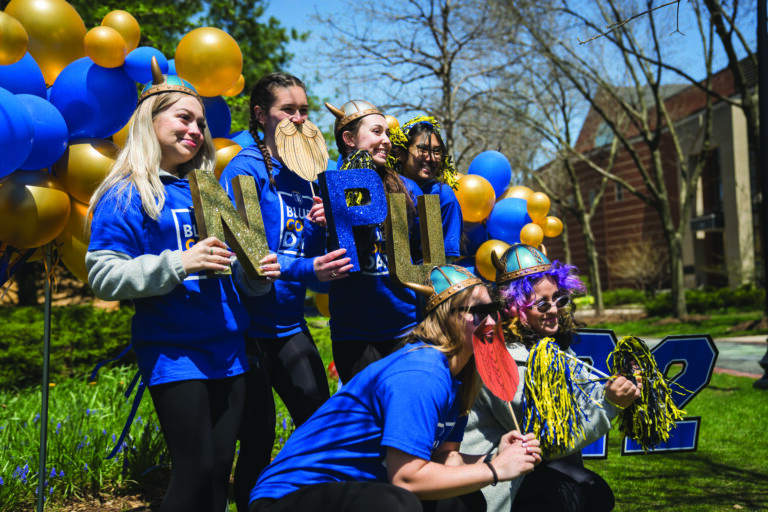 Students at Blue and Gold Day