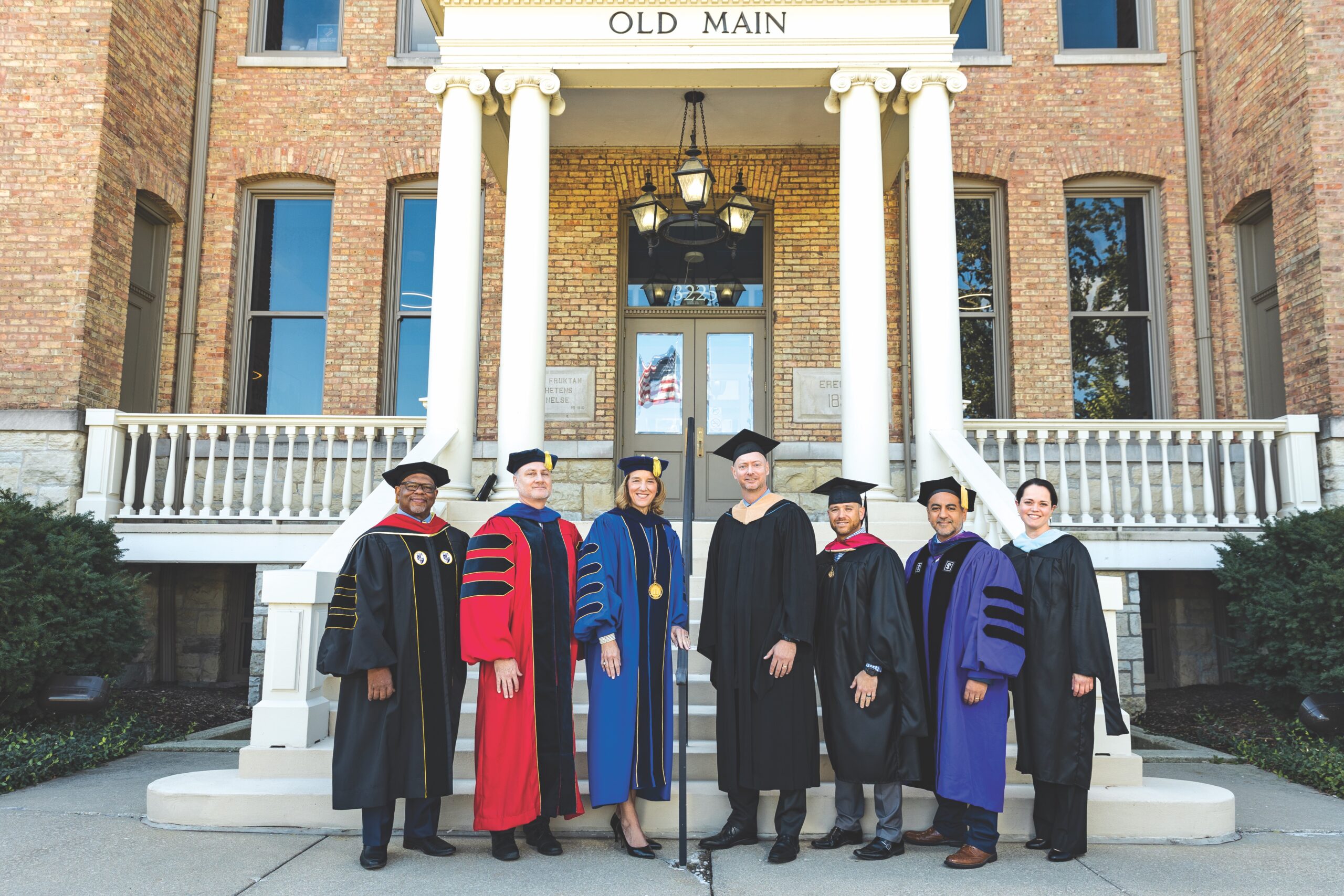 Senior Leadership Team outside of Old Main